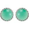 Earrings > Chyrosoprase > Round > 10mm