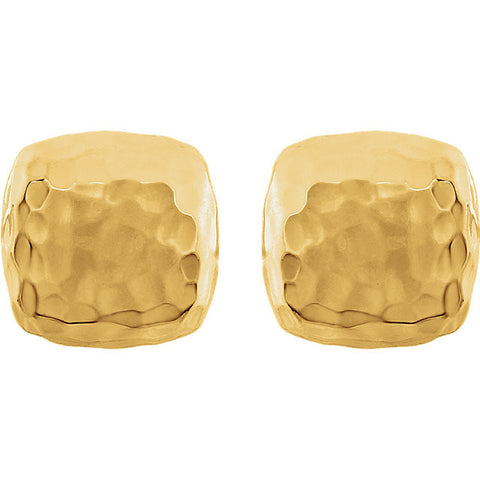 Earrings > Square > Hammered