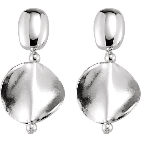 Earrings > Drop > Coin > Twisted