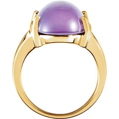 Ring > Amethyst > Cabochon > 16x12mm
