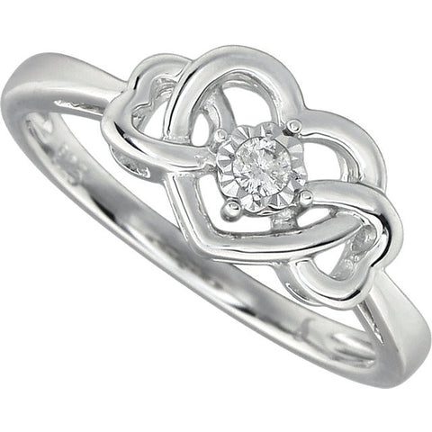 Ring > Heart > Diamond > .05 CTW