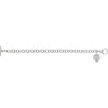 Bracelet > 7.5" > on > Charm > Heart > "Love" > Diamond > .01 CTW