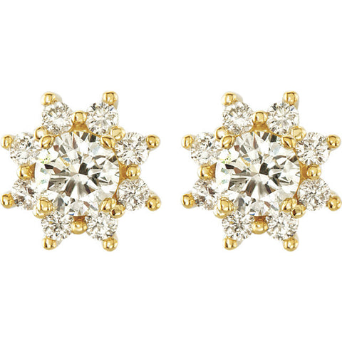 Earrings > Cluster > Diamond > 3/4 CTW > 1