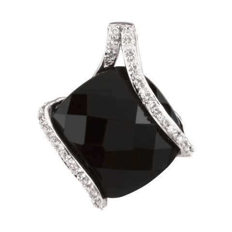 Pendant > Onyx & Diamond > Genuine