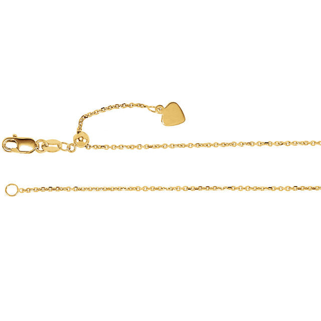 Chain > 22" > Cable > Adjustable > 1mm