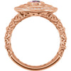 Ring > Diamond > CT > 1/Tourmaline & 1 > Pink > 7x5mm