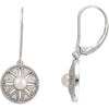 Earrings > Diamond > .04 CTW > & > Pearl > Cultured > Freshwater