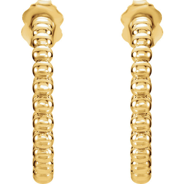 Earrings > Hoop > Beaded > 21mm
