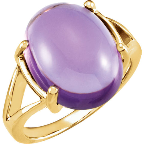 Ring > Amethyst > Cabochon > 16x12mm
