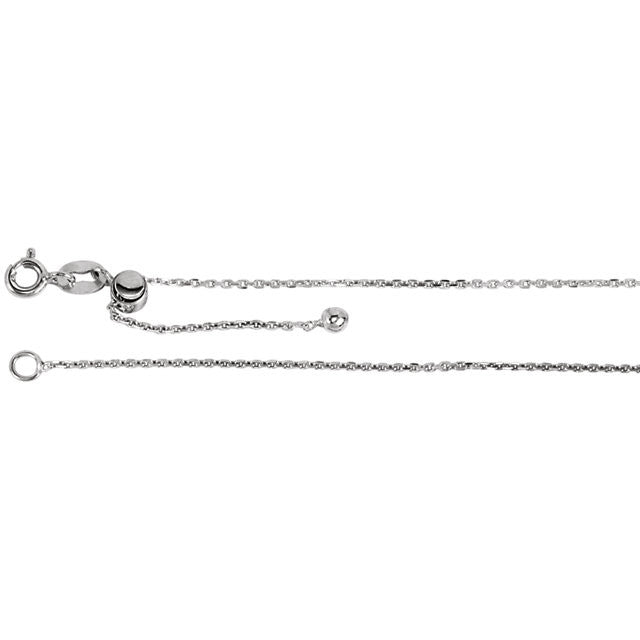 Chain > 22" > Cable > Adjustable > .75mm