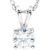 Necklace > Solitaire > Moissanite > Created