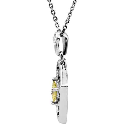 Pendant > Sapphire & Diamond > Yellow > Canary > .05 CTW
