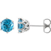 Earrings > Topaz > Blue > Swiss