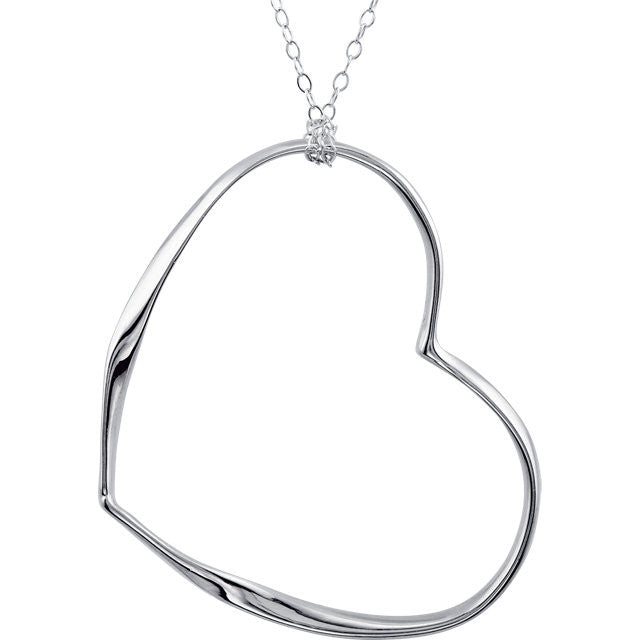 Necklace > Heart > Wave-Style