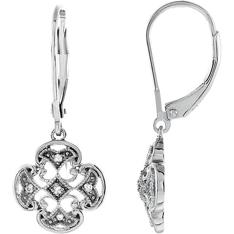 Earrings > Back > Lever > Diamond > .07 CTW