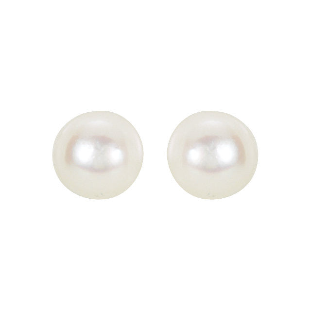 Earrings > Pearl > Cultured > Akoya > White > 6mm