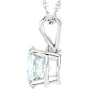 Necklace > Solitaire > Moissanite > Created