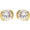 Earrings > Round > Moissanite > Created
