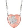 Necklace > Heart > "Love" > Diamond > .01 CTW
