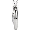 Necklace > 18" > Circle > Dove > Diamond > 1/8 CTW