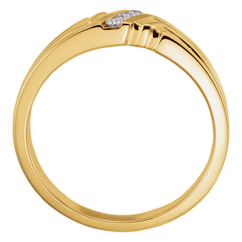 Ring > Men's > 3-Stone > Diamond > .08 CTW.*Multiple Diamond Cuts and Weights available*