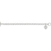 Bracelet > 7.5" > on > Charm > Heart > "Love" > Diamond > .01 CTW