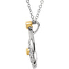 Necklace > 16" > Diamond > 1/6 CTW > Two-Tone > 14kt