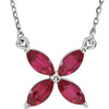 Necklace > 16" > Sapphire > Blue > Created > Chatham®