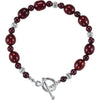 Bracelet > 7.5" > Pearl > Cultured > Garnet & Freshwater > Rhodolite