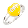 Ring > Shaped > Heart > You" > Heart > "I > Enamel > Yellow