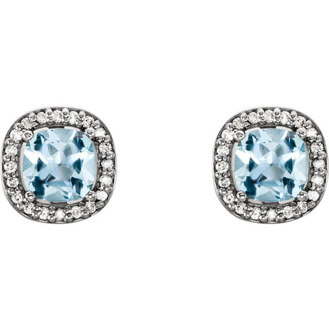 Earrings > Diamond > CTW > 1/Topaz & 1 > Blue > Sky