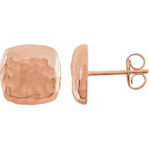 Earrings > Square > Hammered