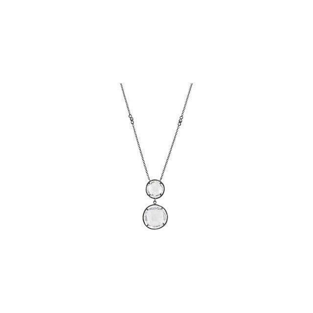 Necklace > 17" > Quartz > Clear