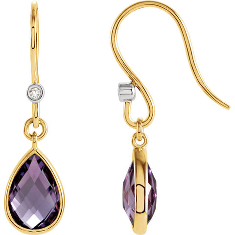 Earrings > Amethyst & Diamond