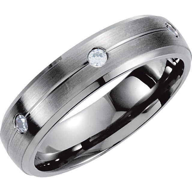 Band > Edge > Satin & Beveled > Diamond > .18 CTW > 5mm