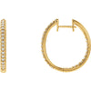 Earrings > Hoop > Inside/Outside > Hinged > Diamond > CTW > 1