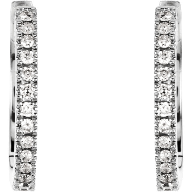 Earrings for Dangles > Hoop > Diamond