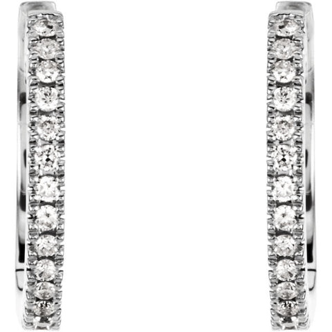 Earrings for Dangles > Hoop > Diamond