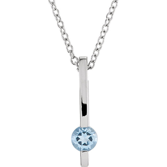 Necklace > Aquamarine > Genuine
