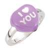 Ring > Shaped > Heart > You" > Heart > "I > Enamel > Yellow