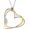 Necklace > Heart > Diamond > Two-Tone > .07 CTW