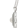 Necklace > 18" > Diamond > .05 CTW > & > Pearl > Cultured > Freshwater