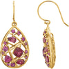Earrings > Dangle > Nest-Design > Garnet > Rhodolite > 35.6x16.1mm
