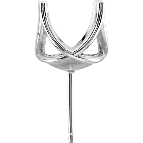 Earrings > Style > Woven > 4-Prong > Sapphire > Blue > Created > Chatham® > Round > 6mm