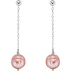 Earrings > Pearl > Pink > Cultured > Freshwater