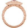 Ring > Diamond > CT > 1/Tourmaline & 1 > Pink > 7x5mm