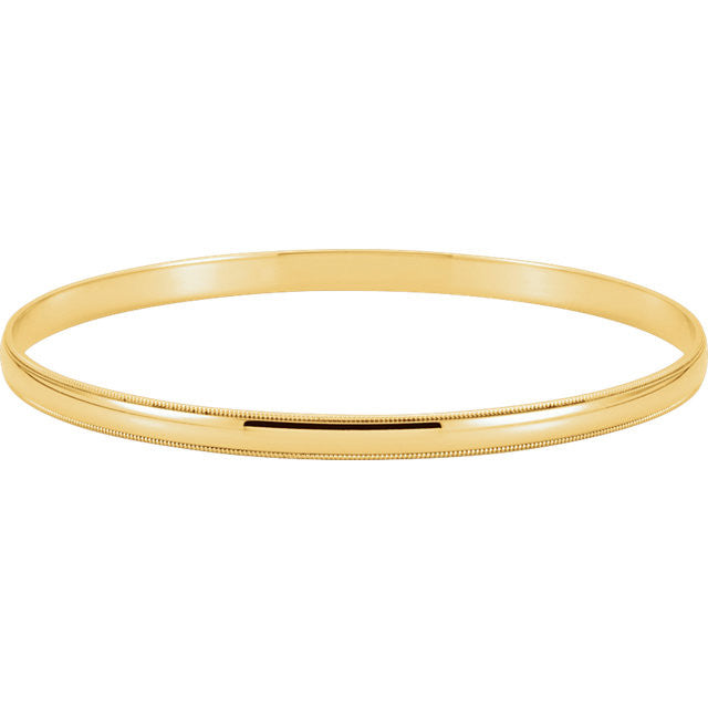 Bracelet > Bangle > Edge > Milgrain > 4mm