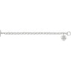 Bracelet > 7.5" > on > Charm > Heart > "Love" > Diamond > .01 CTW
