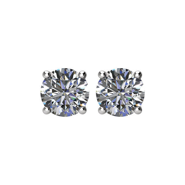 Earrings > Stud > Post > Threaded > Diamond > 1/2 CTW > 1