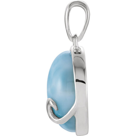 Pendant > Cabochon > Larimar